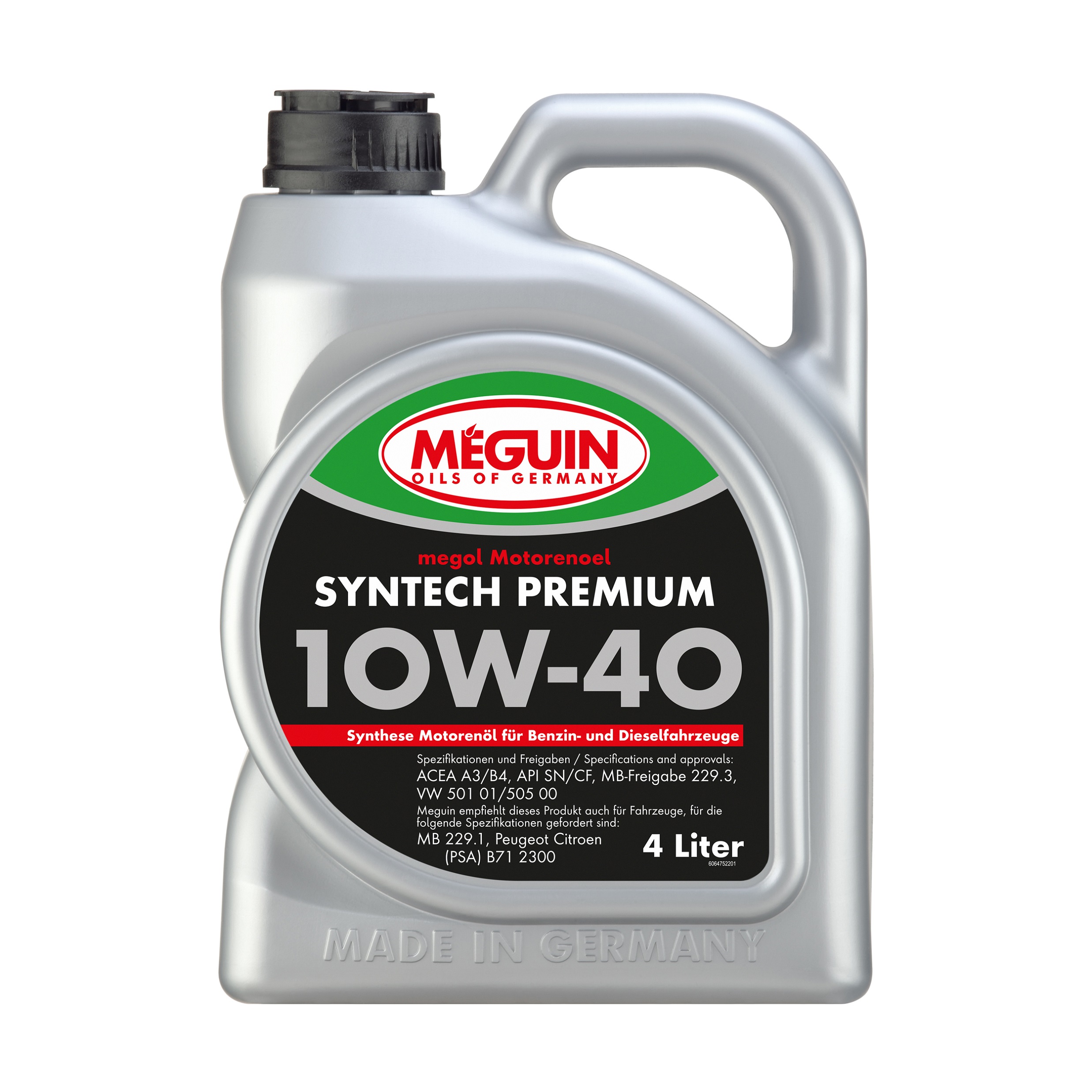 Олива моторна Meguin SYNTECH PREMIUM SAE 10W-40 4 л